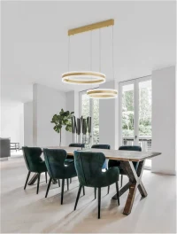 Suspensie AGOS LED 124 W, 230 V, 5421 lm, 3000K, IP20, dimmabil Triac, aluminiu și acril