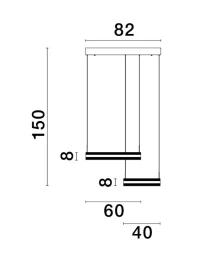 Suspensie AGOS LED 124 W, 230 V, 5421 lm, 3000K, IP20, dimmabil Triac, aluminiu și acril 4
