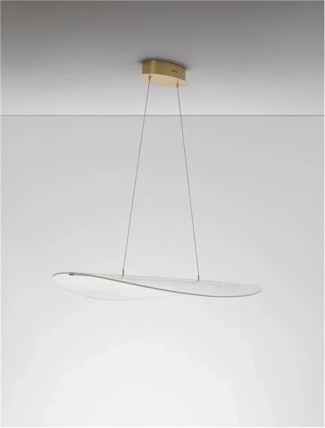 Suspensie AGOS LED 32 W, 230 V, 2156 lm, 3000K, IP20, dimmabil Triac, aluminiu și acril 2