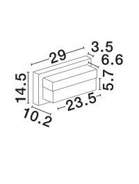 Aplică exterior LETO LED 18 W, 220-240 V, 2133 lm, 3000-4000-6500K, IP65, aluminiu și acril 10