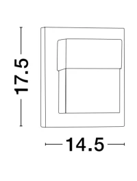 Aplică exterior LETO LED 10 W, 220-240 V, 1208 lm, 3000-4000-6500K, IP65, aluminiu 3