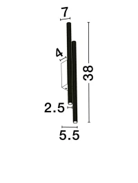 Aplică PARON LED 15 W, 220-240 V, 715 lm, 3000K, IP20, aluminiu 7