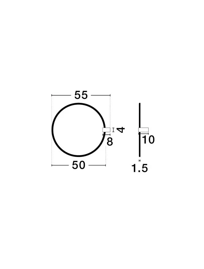 Aplică CERCIO LED 21 W, 220-240 V, 1050 lm, 2700-3000-4000K, IP20, dimmabil Triac prin DIP switch, aluminiu 10