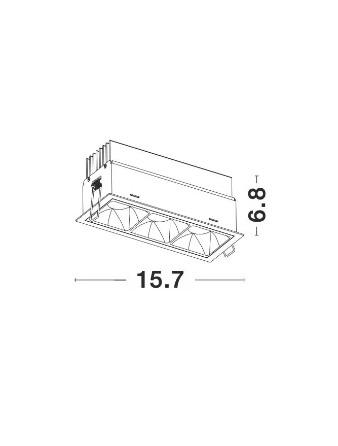 Spot SOREL LED 21 W, 220-240 V, 1330 lm, 3000K, IP20, aluminiu 5
