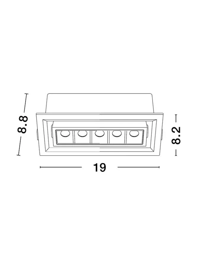 Spot CANTIA 8 W, 220-240 V, 710 lm, 3000K, IP20, UGR <19, CRI ≥80, aluminiu 2