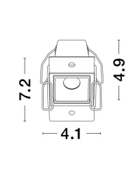 Spot AKIRA 3 W, 220-240 V, 160 lm, 3000K, IP20, UGR <19, CRI ≥80, aluminiu 3