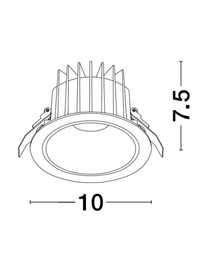 Spot BRADY LED 10 W, 220-240 V, 924 lm, 3000K, IP67, CRI ≥80, aluminiu 3