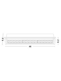 Spot CANTIA 23 W, 220-240 V, 2025 lm, 3000K, IP20, UGR <19, CRI ≥80, aluminiu 3