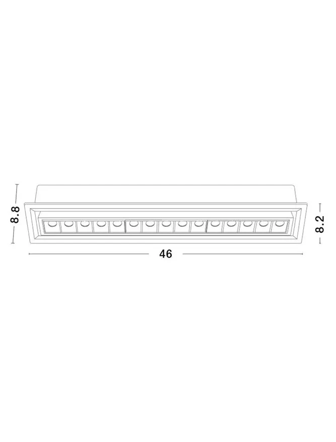 Spot CANTIA 23 W, 220-240 V, 2025 lm, 3000K, IP20, UGR <19, CRI ≥80, aluminiu 3