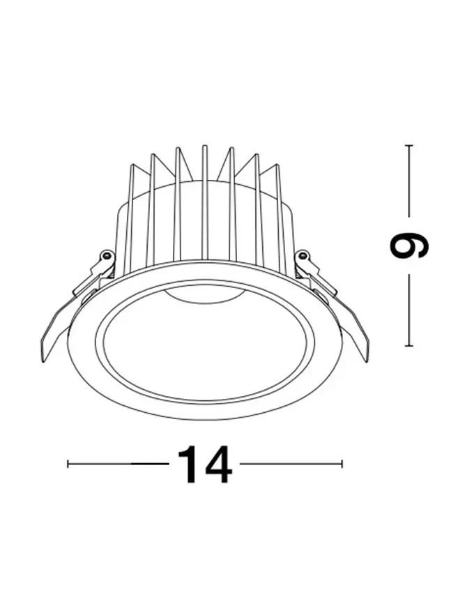 Spot BRADY 20 W, 220-240 V, 1847 lm, 3000K, IP67, UGR <19, CRI ≥80, aluminiu 3