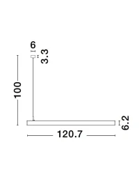 LINA 40 W, 220-240 V, 2800 lm, 4000K, IP20, UGR <19, CRI ≥90, aluminiu 3
