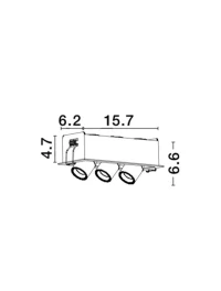 Spot DESERT LED 9 W, 9 V 350 mA, 630 lm, 3000K, IP20, aluminiu 8