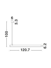 LINA 40 W, 220-240 V, 2800 lm, 4000K, IP20, UGR <8, CRI ≥90, aluminiu 3