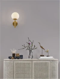 Aplice MONET E27, 1x12 W, 230 V, IP20, metal, sticlă și alamă