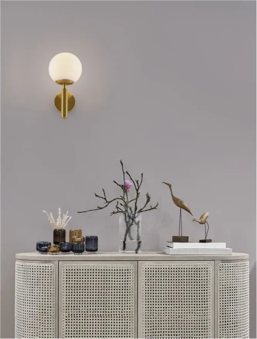 Aplice MONET E27, 1x12 W, 230 V, IP20, metal, sticlă și alamă