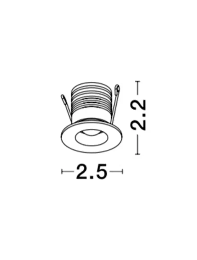 Spot TINY LED 1 W, 3 V 350 mA, 70 lm, 3000K, IP44, aluminiu 3