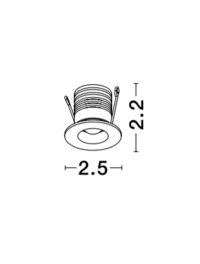Spot TINY LED 1 W, 3 V 350 mA, 70 lm, 3000K, IP44, aluminiu 3