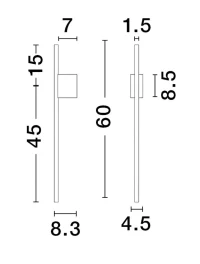 Aplică TIEN LED 10 W, 230 V, 343 lm, 3000K, IP20, aluminiu 3