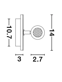 Aplică PENOR LED 9 W, 230 V, 780 lm, 3000K, IP20, aluminiu și acril 7