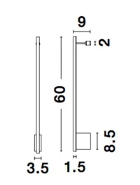 Aplică GROPIUS LED 10 W, 230 V, 366 lm, 3000K, IP20, aluminiu 7