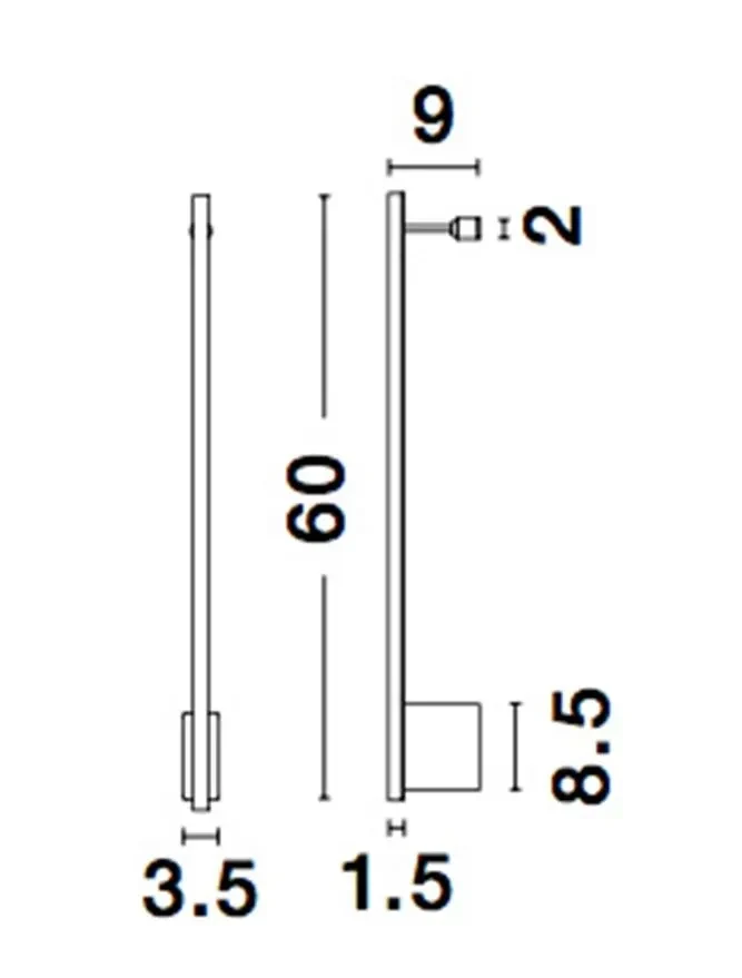 Aplică GROPIUS LED 10 W, 230 V, 366 lm, 3000K, IP20, aluminiu 7