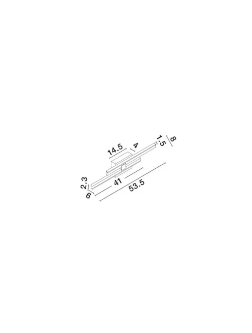 Aplică AMICA LED 12 W, 220-240 V, 510 lm, 3200K, IP20, dimmabil Triac, aluminiu, acril și oțel