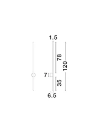 Aplică ADEN LED 20 W, 220-240 V, 725 lm, 3000K, IP20, CRI ≥90, aluminiu 7