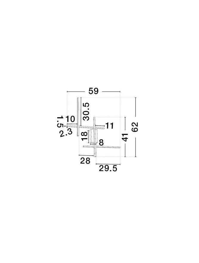 Aplică APECHO LED 34 W, 220-240 V, 1360 lm, 3200K, IP20, dimmabil Triac, aluminiu, acril și oțel 10
