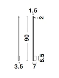 Aplică GROPIUS LED 15 W, 230 V, 507 lm, 3000K, IP20, aluminiu 7