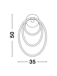Aplică CERELIA LED 30 W, 230 V, 1861 lm, 3000K, IP20, silicon, metal și alamă 7