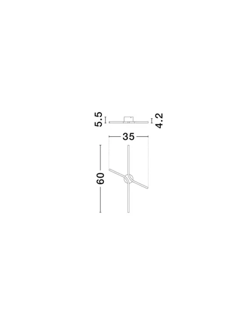 Aplică AKRO LED 16 W, 220-240 V, 719 lm, 2700-3000-4000K, IP20, dimmabil Triac prin DIP switch, aluminiu