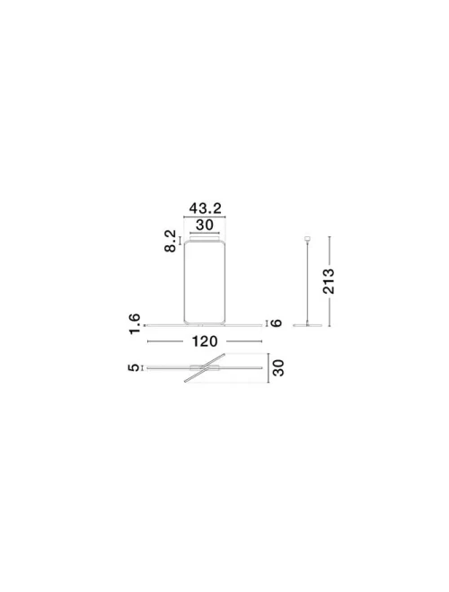 Plafonieră AKRO LED 41 W, 220-240 V, 2253 lm, 2700-3000-4000K, IP20, dimmabil Triac prin DIP switch, aluminiu
