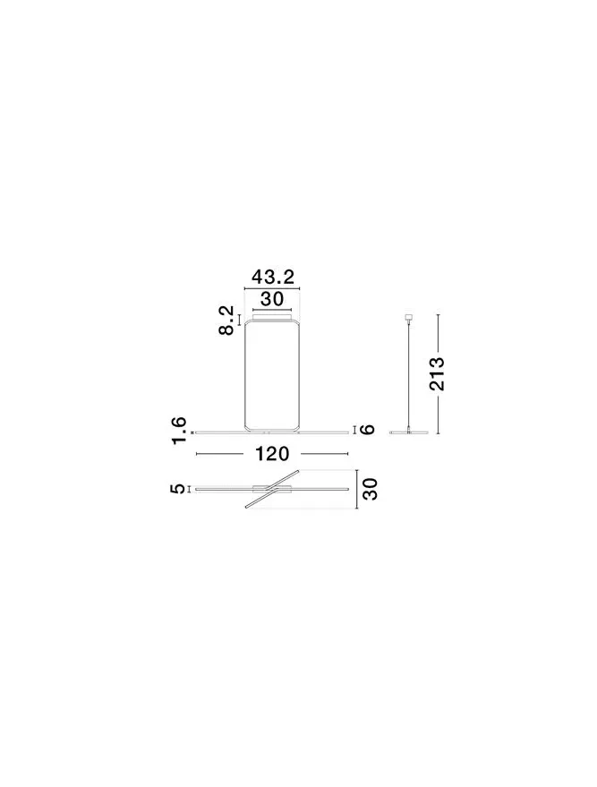 Plafonieră AKRO LED 41 W, 220-240 V, 2253 lm, 2700-3000-4000K, IP20, dimmabil Triac prin DIP switch, aluminiu 7