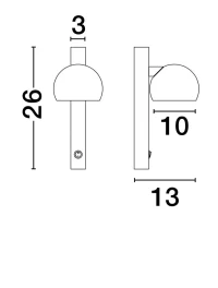 Aplică LUSA LED 10 W, 220-240 V, 644 lm, 3000K, IP20, aluminiu 7