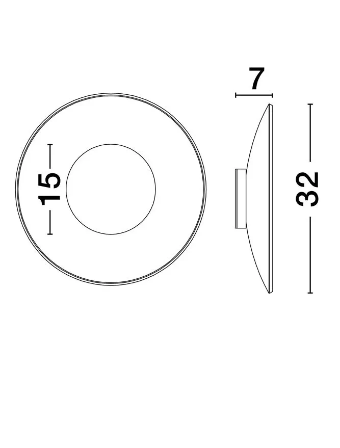Aplică ESTI LED 17 W, 220-240 V, 248 lm, 3000K, IP20, aluminiu și sticlă 6