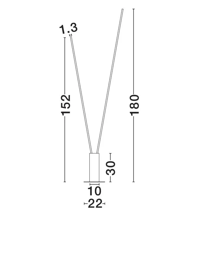 Lampadar KIMOLIA LED 49 W, 220-240 V, 3492 lm, 3000K, IP20, aluminiu 6