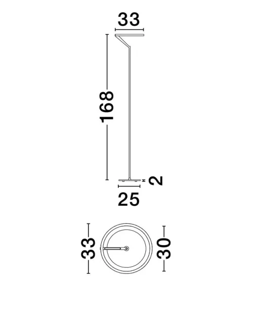 Lampadar TILIA LED 26 W, 220-240 V, 1149 lm, 3000K, IP20, aluminiu