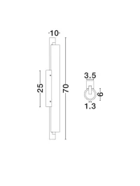 Aplică GLOVIA LED 17 W, 220-240 V, 788 lm, 2700-3000K, IP20, CCT selectabil prin DIP switch, aluminiu și sticlă 10