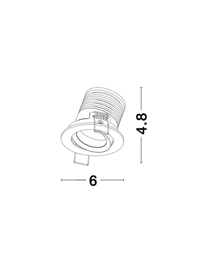 Spot TIF LED 2 W, 3 V 700 mA, 148 lm, 3000K, IP20, aluminiu 5