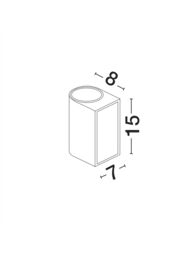 Aplică exterior NERO GU10, compatibil 2x35 W, 220-240 V, IP54, aluminiu și sticlă 3