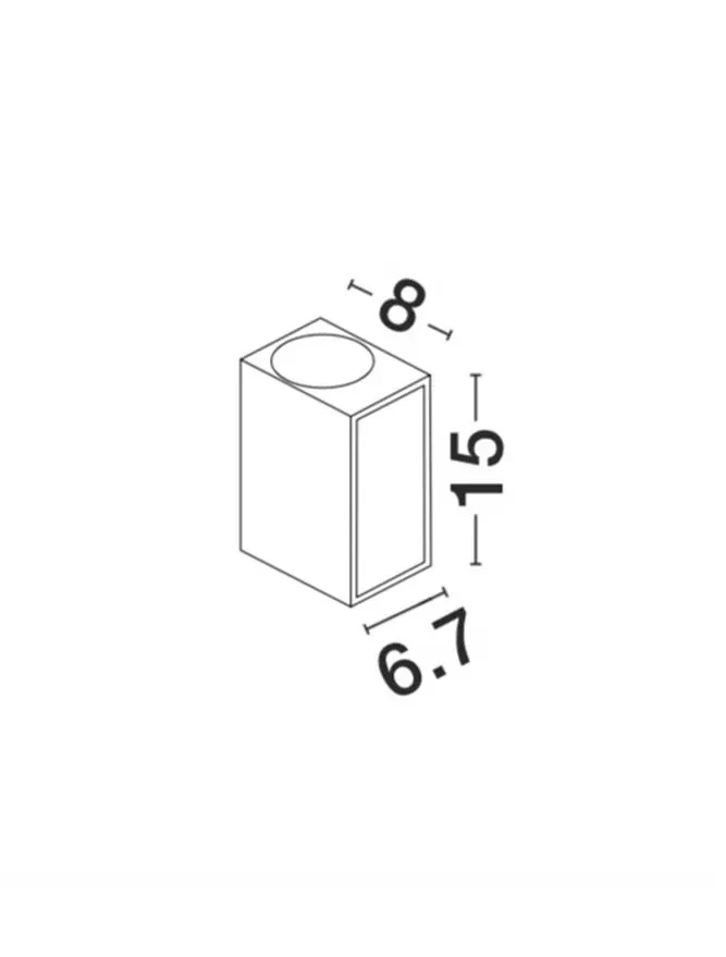 Aplică exterior NERO GU10, compatibil 2x35 W, 220-240 V, IP54, aluminiu și sticlă 3