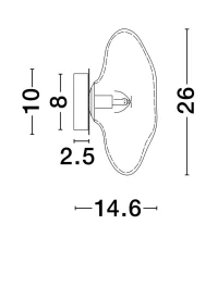 Aplică KING G9, 1x5 W, 100-240 V, IP20, metal, sticlă și alamă D260 7