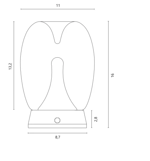 Veioză PAMELA, fumuriu, finisaj strălucitor, 5V, LED, 1x2W, 90lm, 3000-4000-6000K, CRI ≥80, Dimm, CCT, IP20