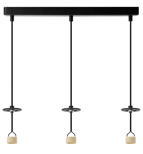 Accesoriu LUCAS, negru, finisaj mat, 230V, GU10, 3x 50W, IP20