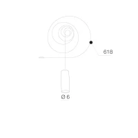 Accesoriu ZIKO, negru, finisaj mat, 230V, GU10, 1x40W, IP20 2
