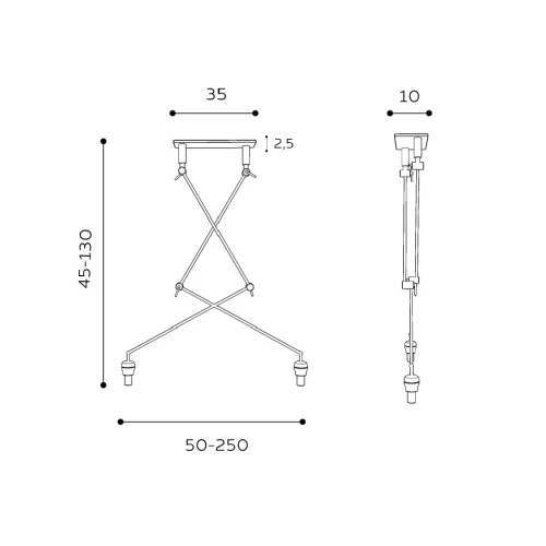 Accesoriu ADAM S, nickel, finisaj periat, 230V, E27, 2x60W, IP20