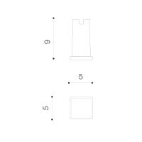 Aplică ALF 3000K, gri închis, finisaj mat, 230V, LED, 1x2,2W, 26lm, 3000K, CRI ≥80, IP65 2