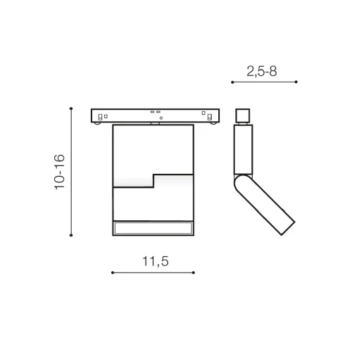 Corp pentru șină ALFA 3000K, alb, finisaj mat, 48V, LED, 1x13W, 475lm, 3000K, CRI ≥80, IP20