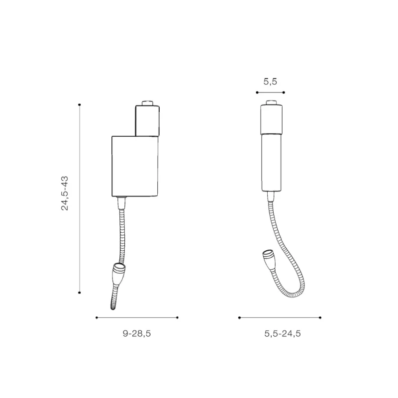 Accesoriu AMADEO, crom, finisaj strălucitor, 230V, LED + E27, 2x60W / LED 3W, 219lm, 3000K, CRI ≥80, IP20 2