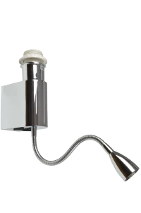 Accesoriu AMADEO, crom, finisaj strălucitor, 230V, LED + E27, 2x60W / LED 3W, 219lm, 3000K, CRI ≥80, IP20
